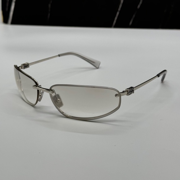 NEW SMU A50 1BC8H1 MIU MIU SILVER GREY MUA50S 1BC8H1 SHIELD WOMEN SUNGLASSES main image 6